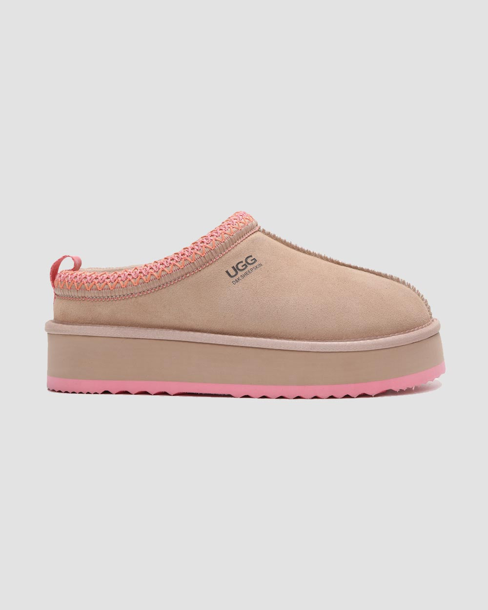 alessica platform uggs vally brown-pink side