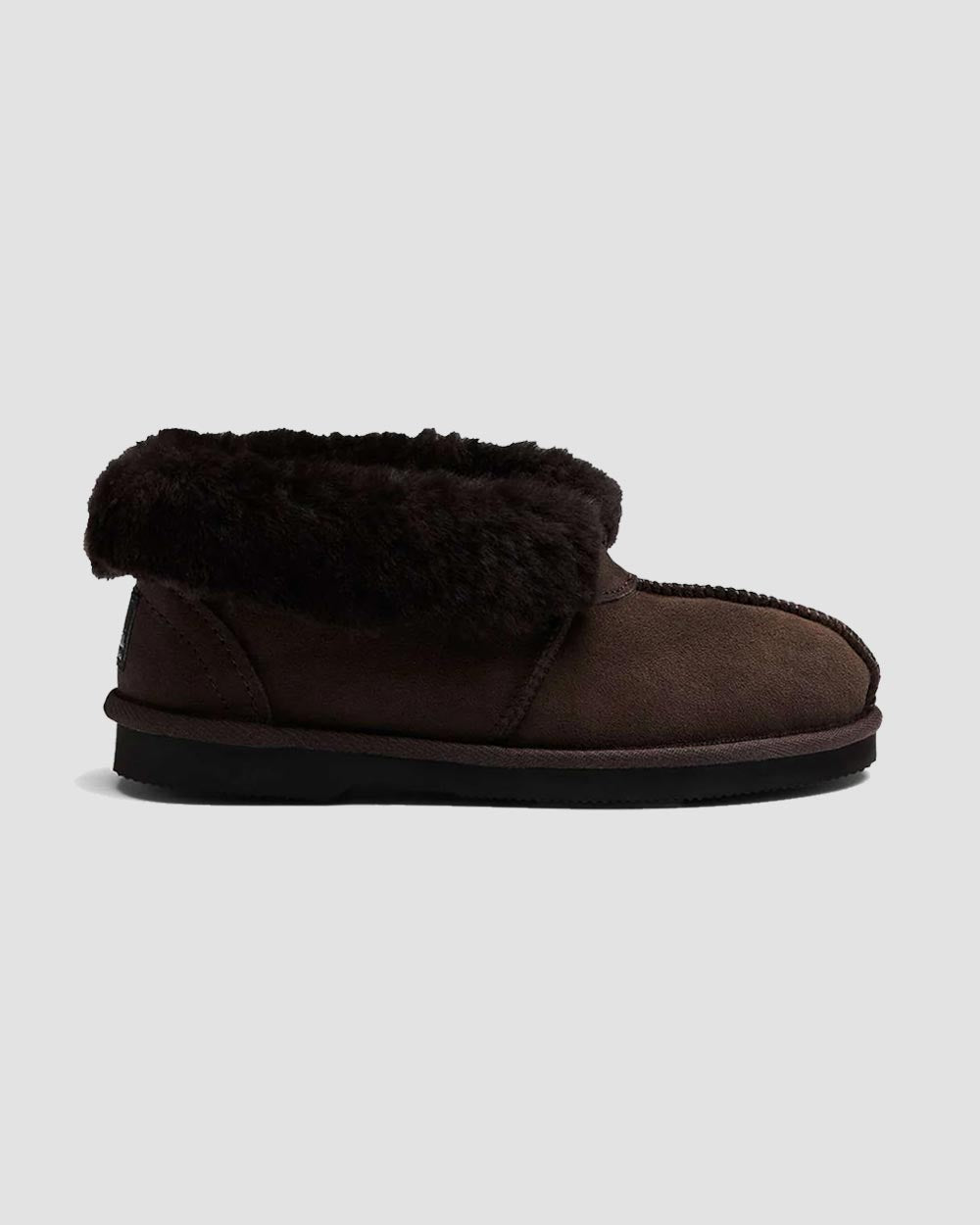 ankle ugg slippers chocolate side