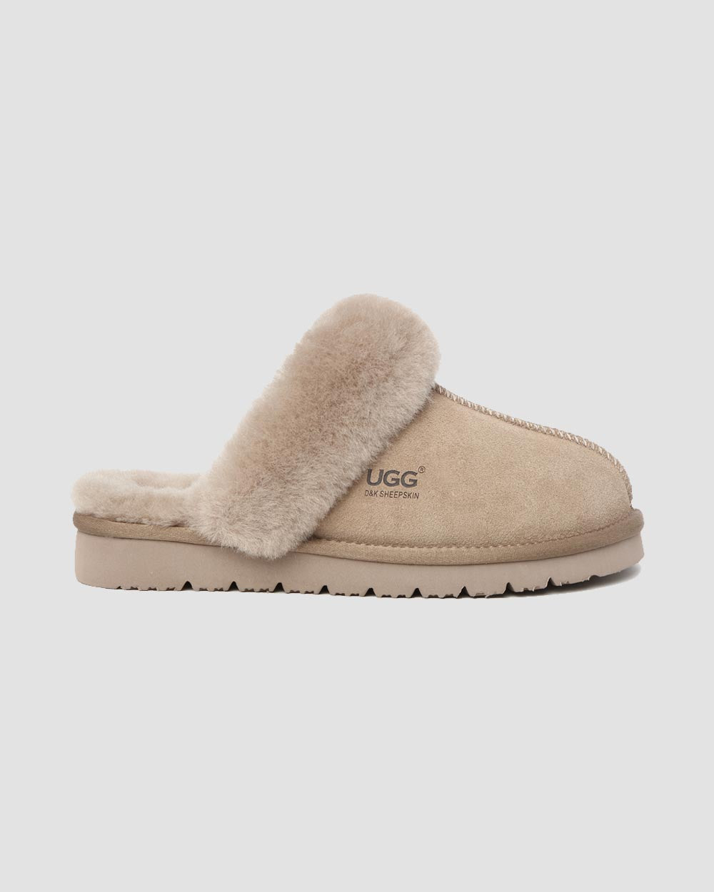 dali ugg scuffs clay brown side