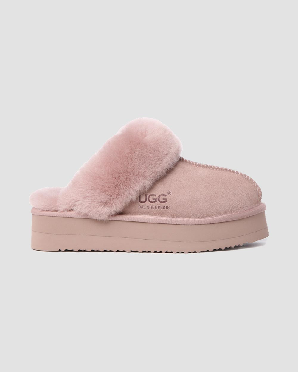 platform ugg scuffs dawn pink side