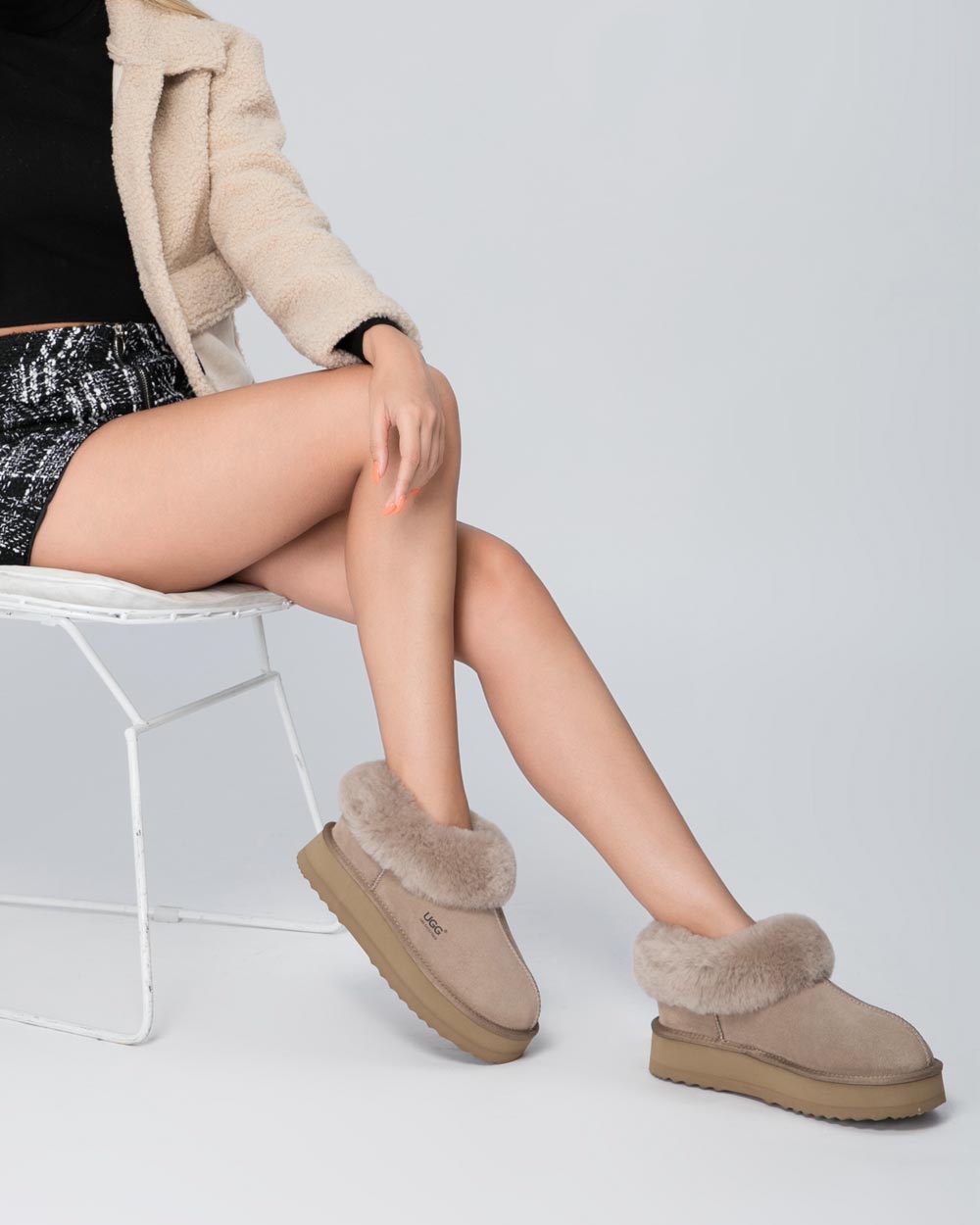 platinum platform ugg slippers antelope brown live