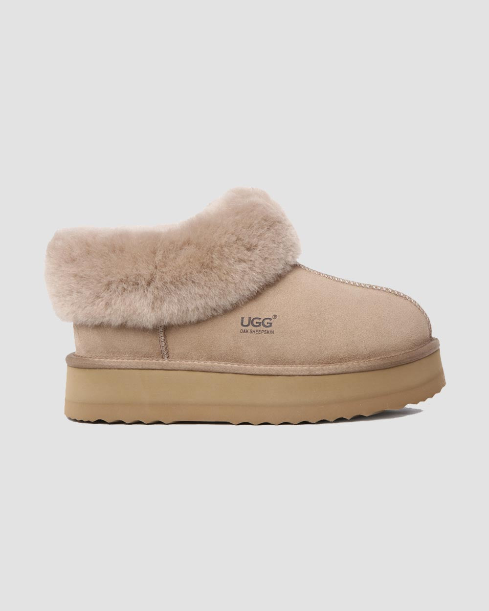 platinum platform ugg slippers altelope brown side