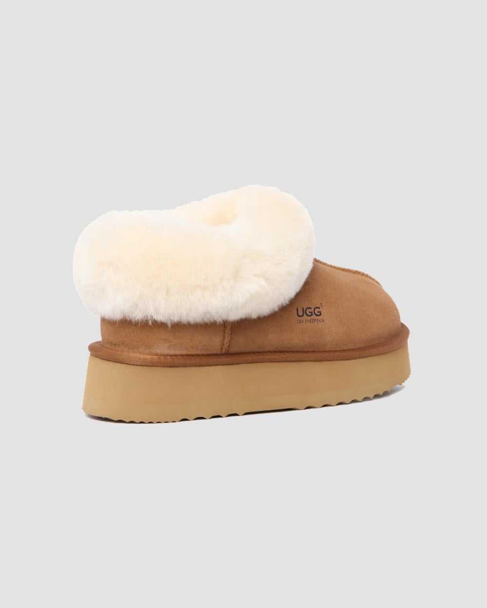 platinum platform ugg slippers chestnut back
