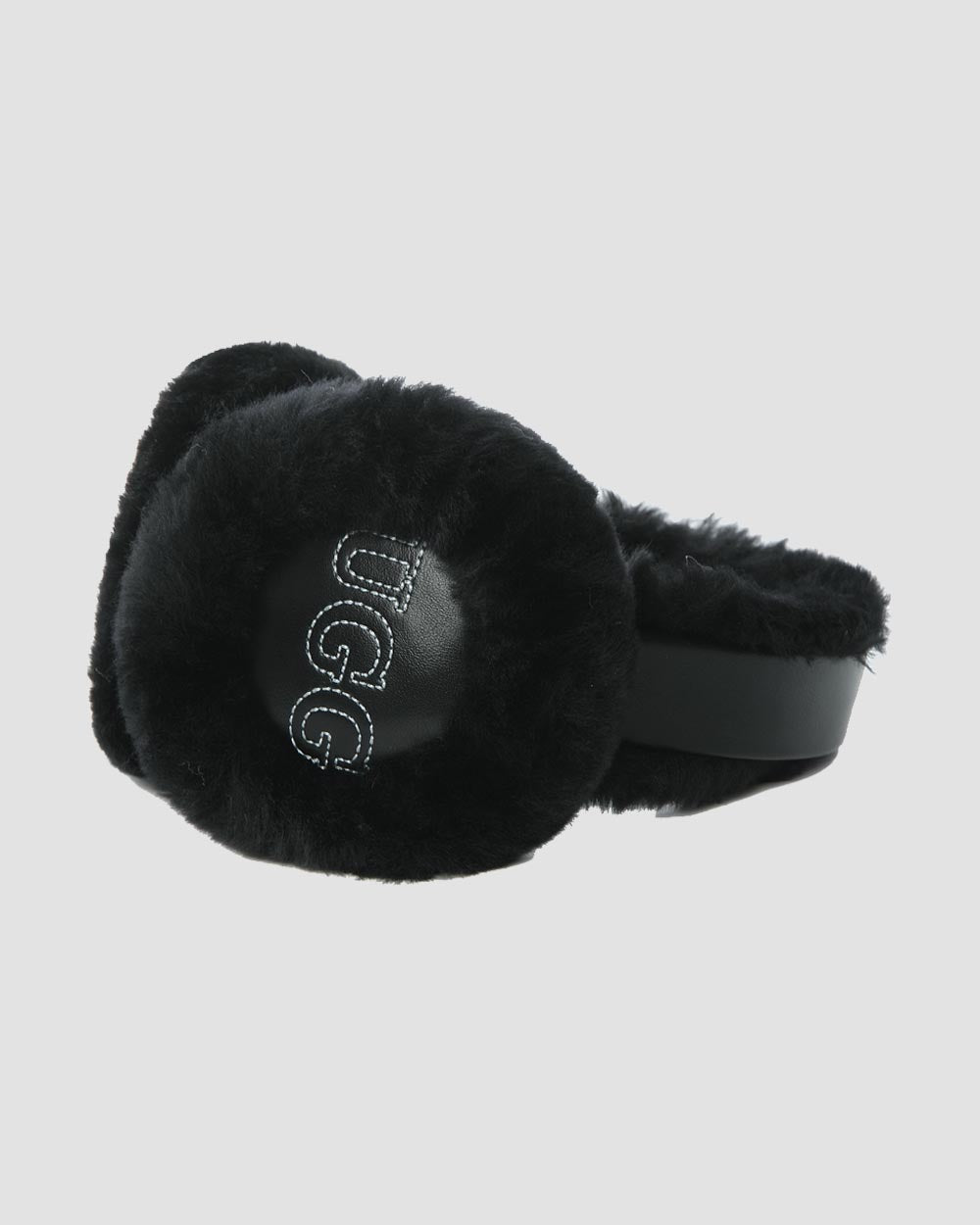 sheepskin ugg earmuffs black side