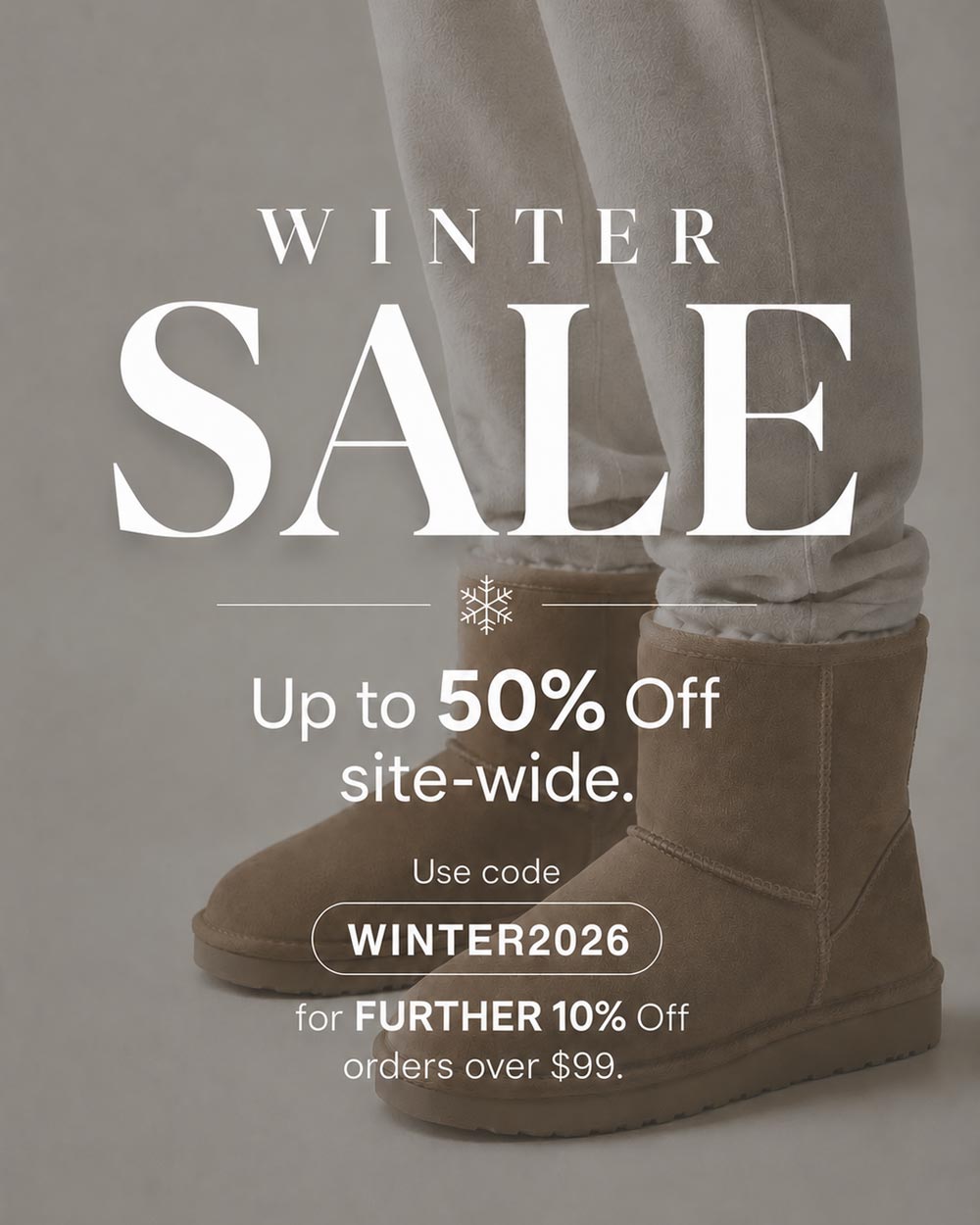 ugg store winter sale banner