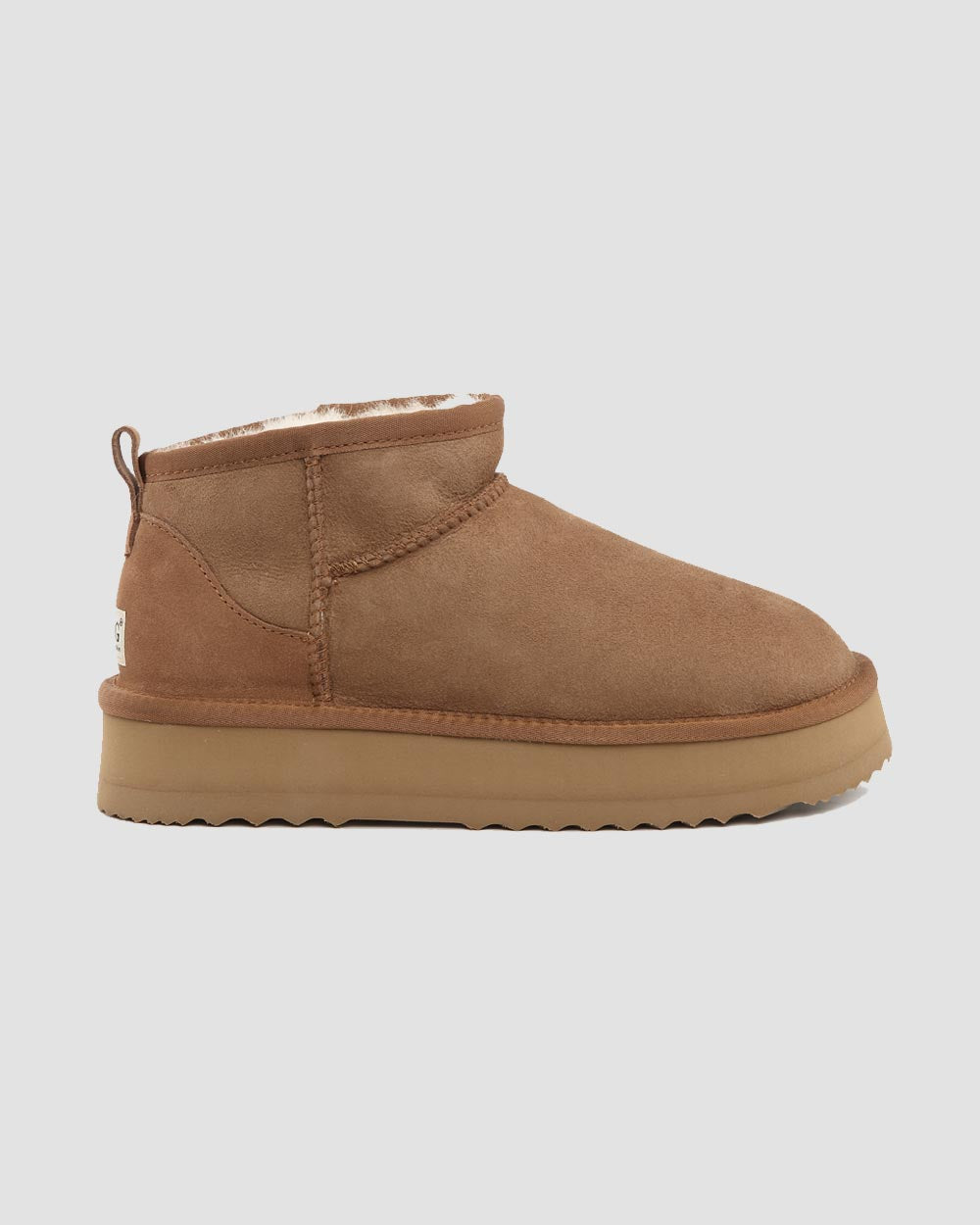 ultra mini platform ugg boots chestnut side