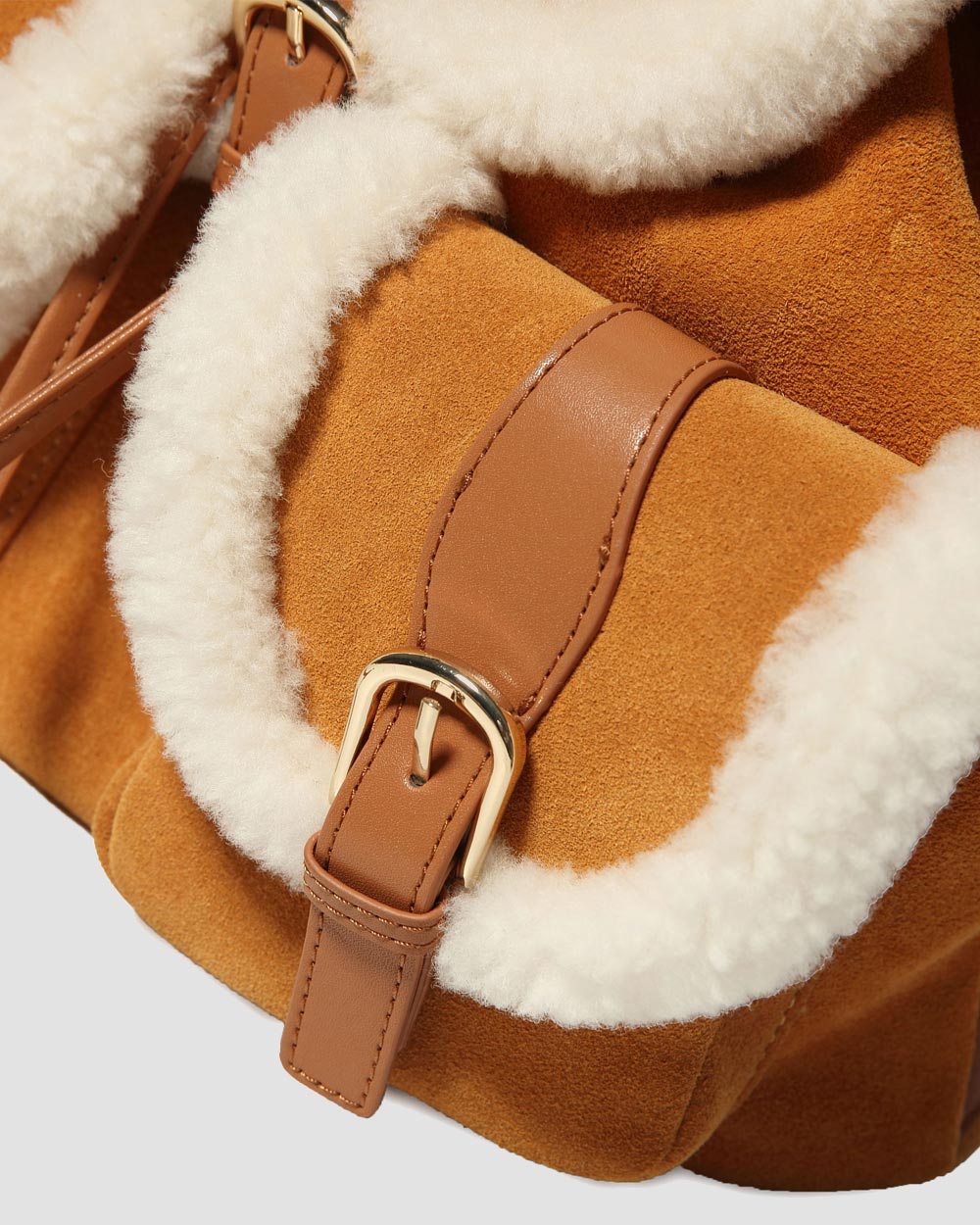 alpine ugg backpack chestnut detail