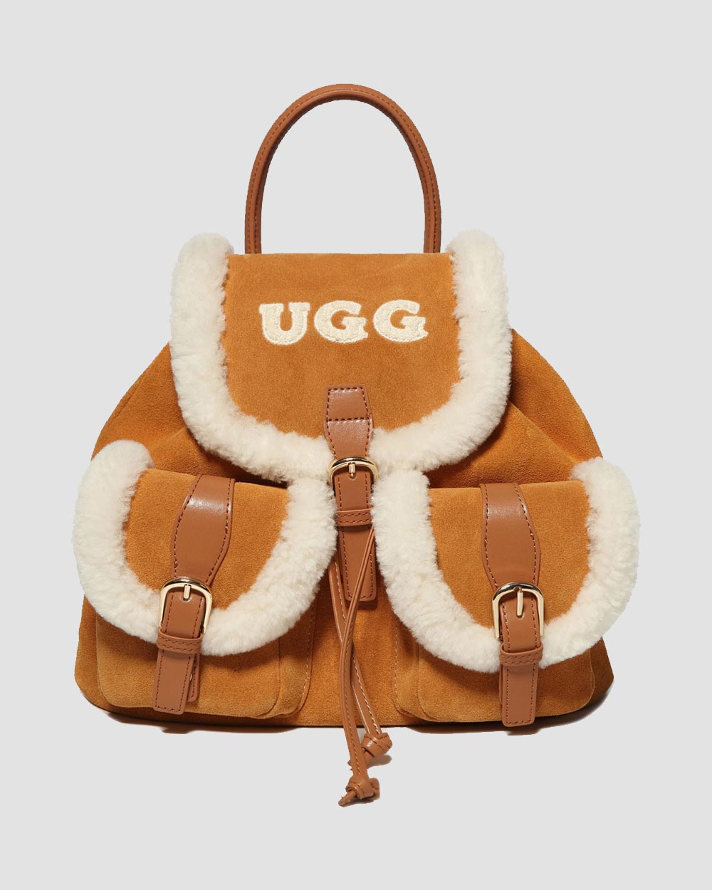 alpine ugg backpack chestnut front