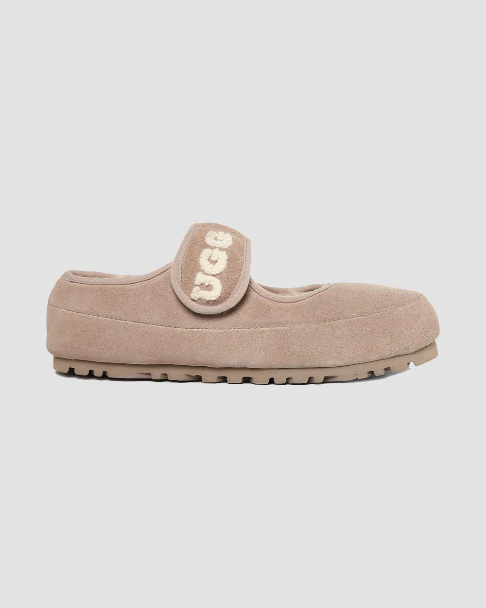chloe velcro premium ugg slippers bronze side
