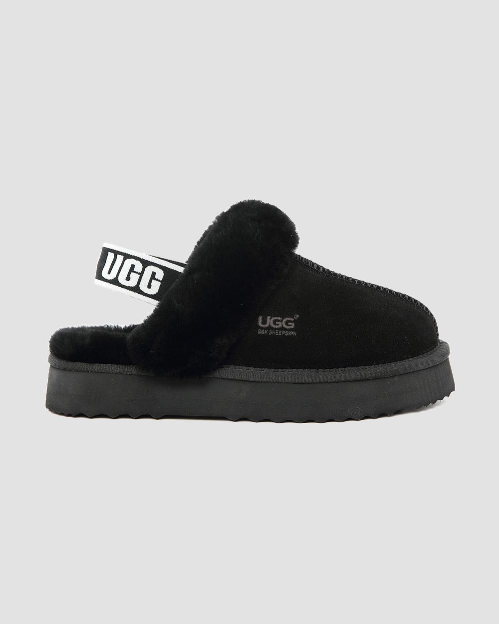 cora ugg platform slippers black side