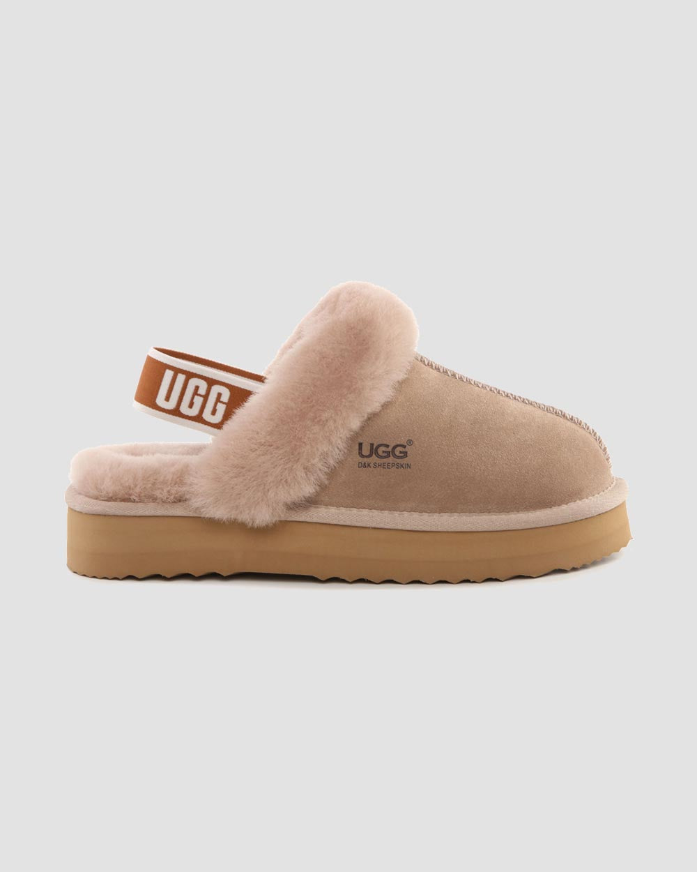 cora ugg platform slippers bronze side