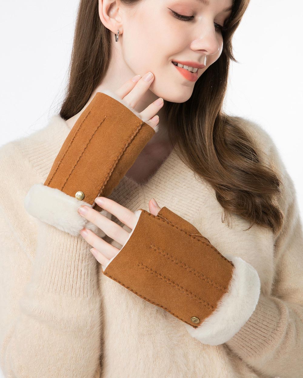 Fingerless Sheepskin Gloves