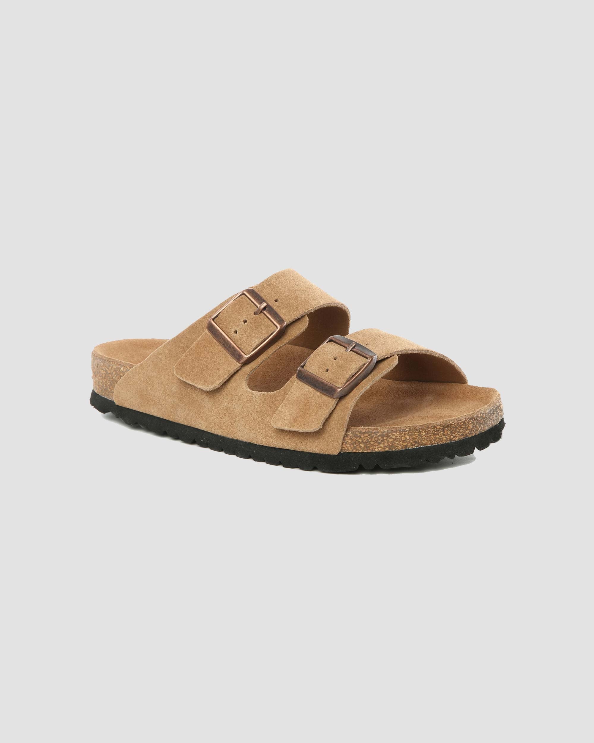 Ines Buckle Suede Sandals