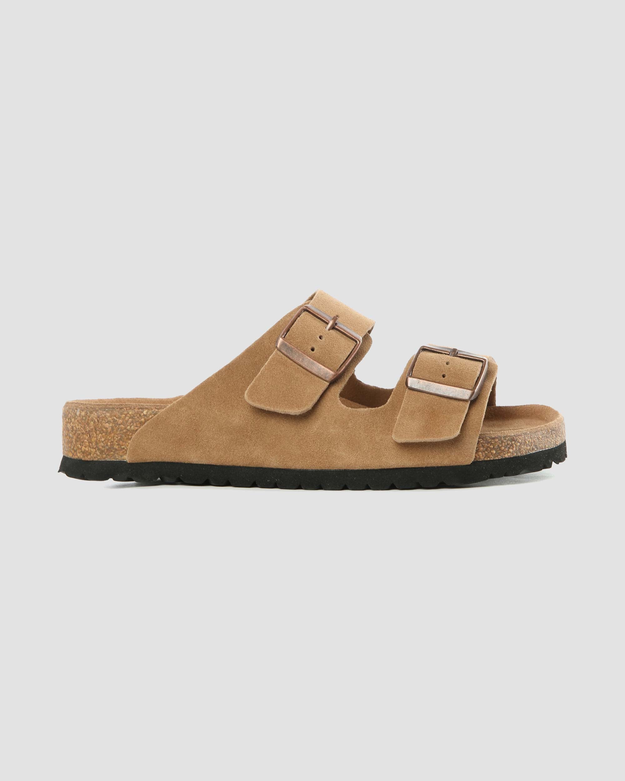Ines Buckle Suede Sandals
