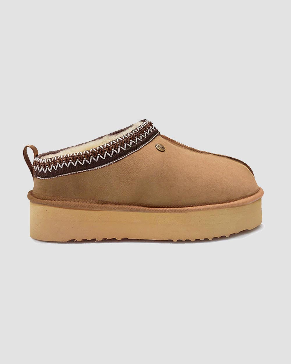 jasper platform uggs chestnut brown side