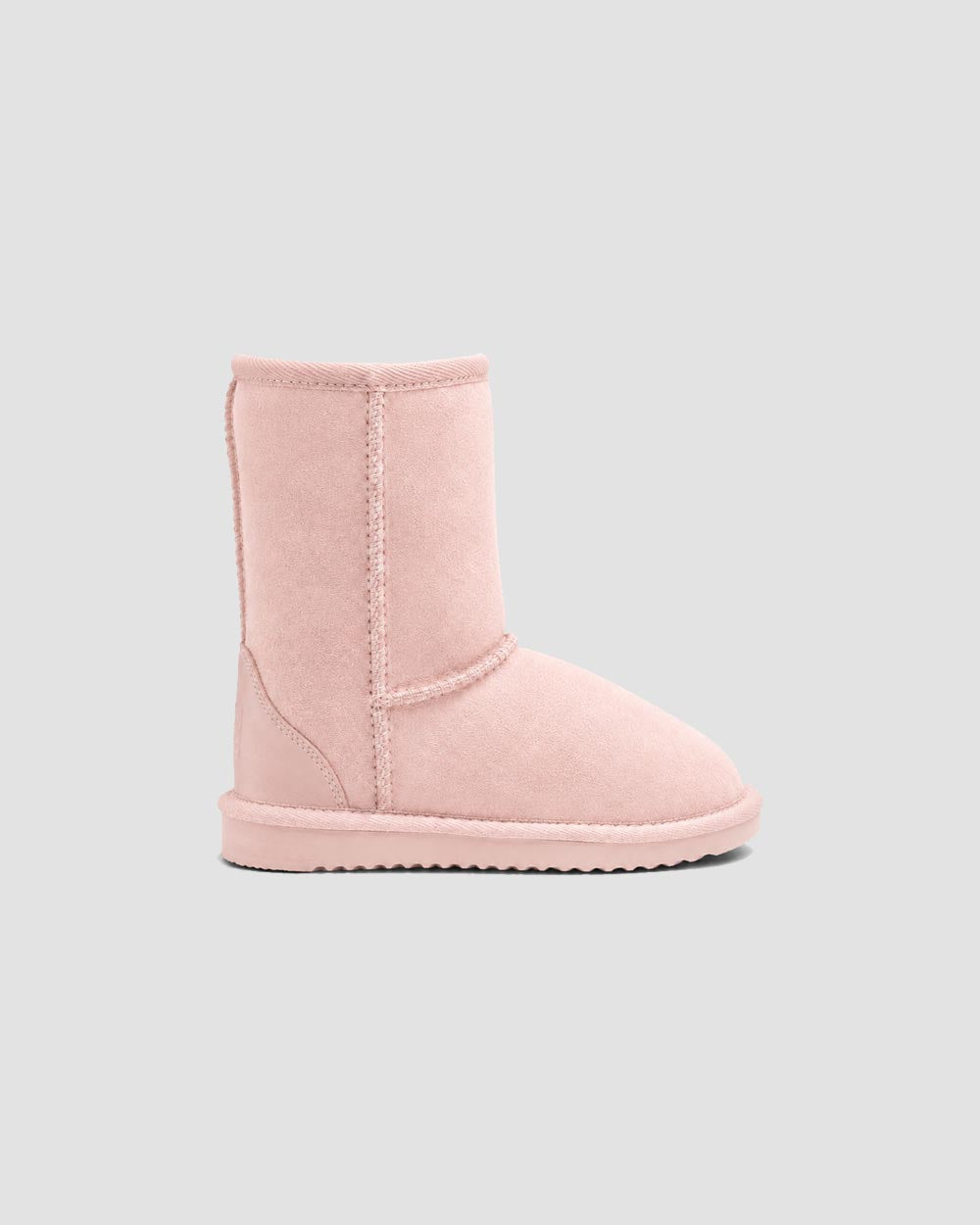 kids short ugg boots pastel pink side