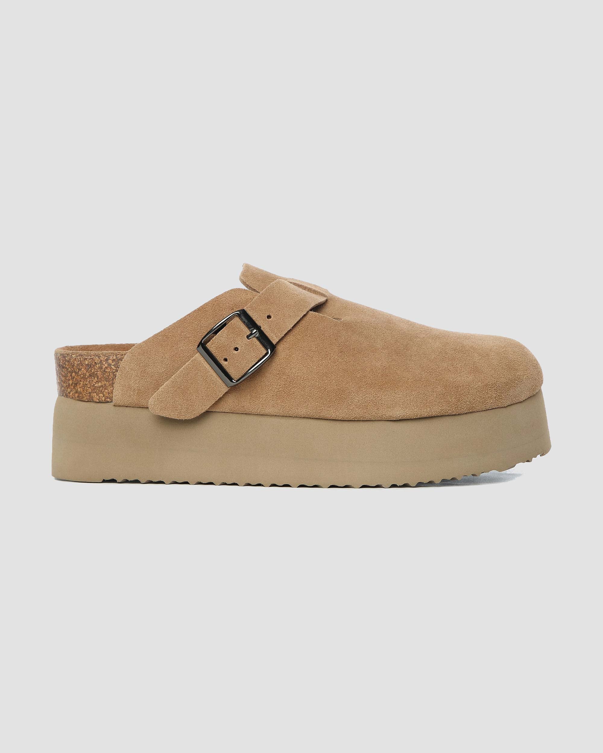 Linny Platform Suede Clogs