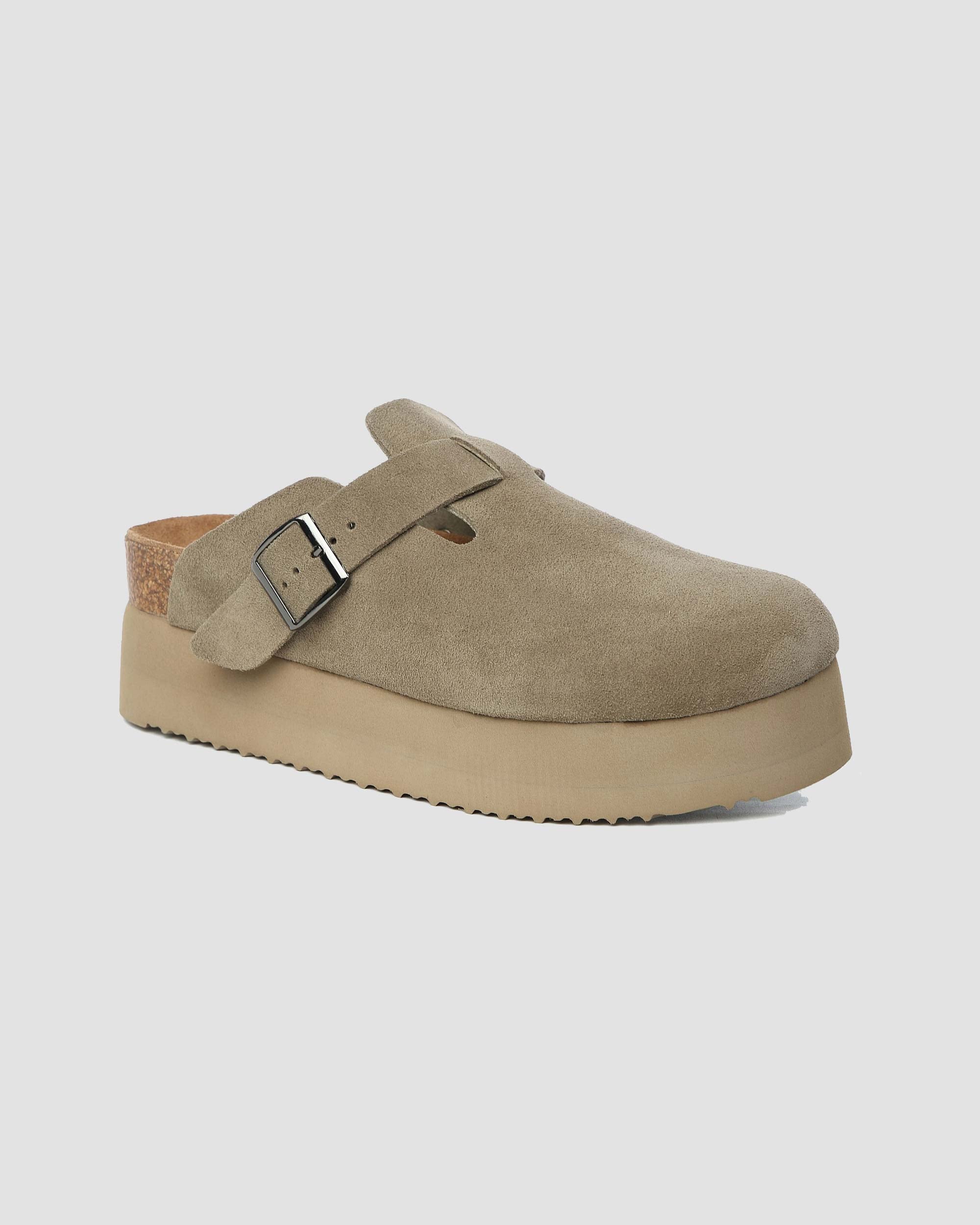Linny Platform Suede Clogs