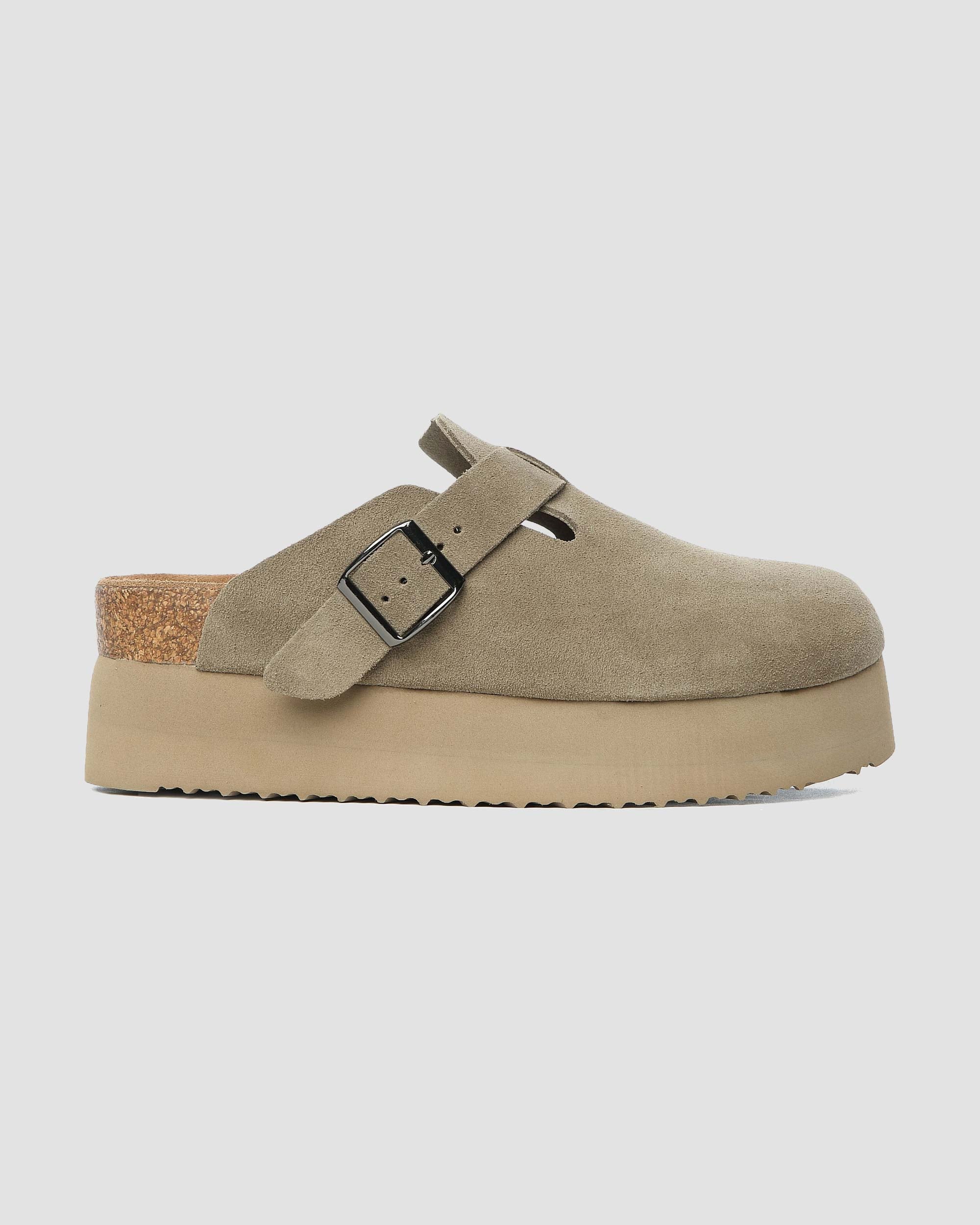 Linny Platform Suede Clogs