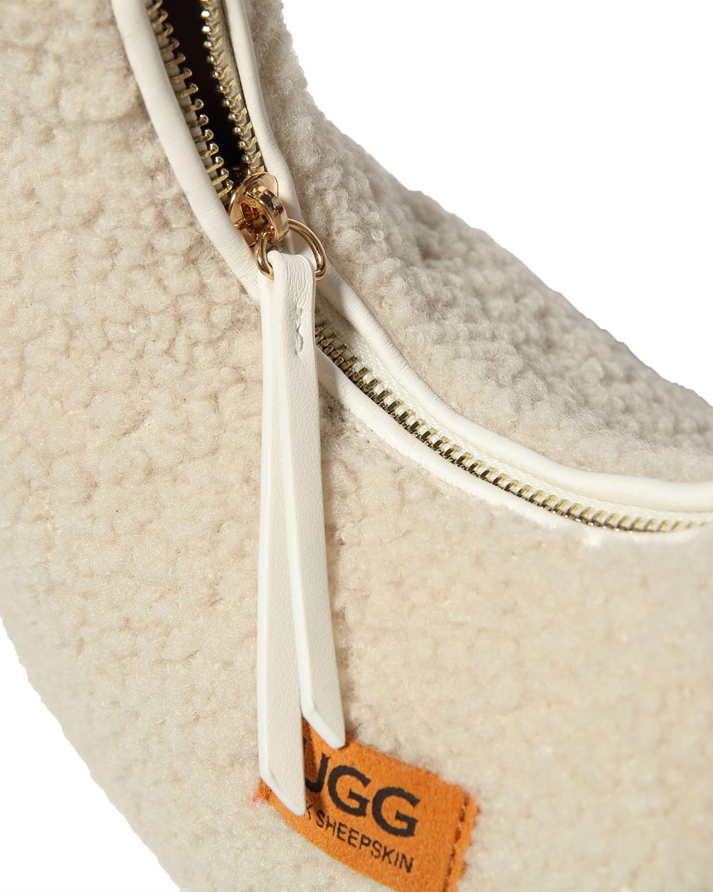 luxe cloud crescent ugg bag detail