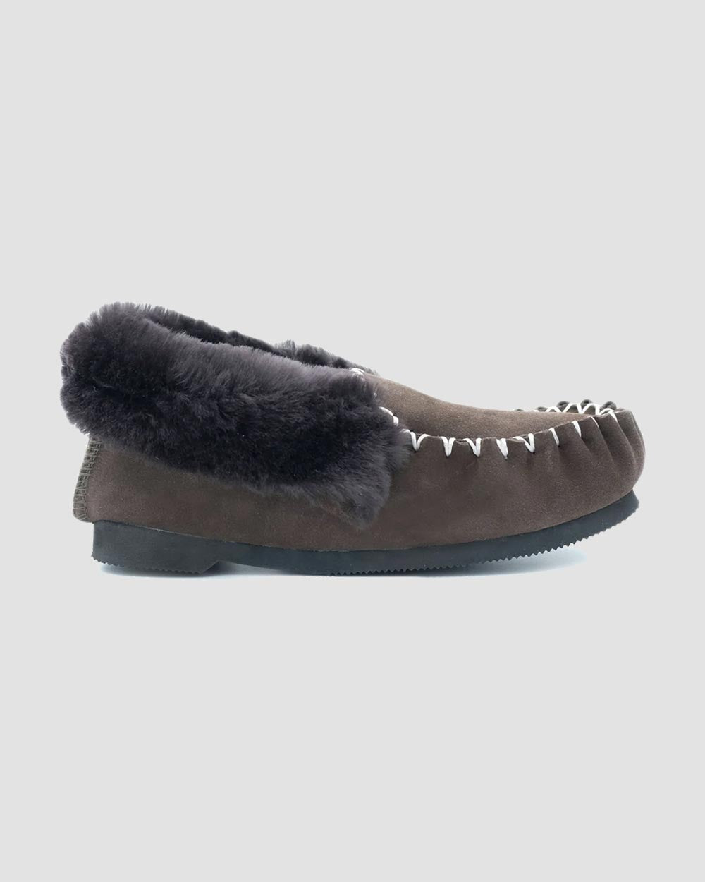 sheepskin moccasins brown side