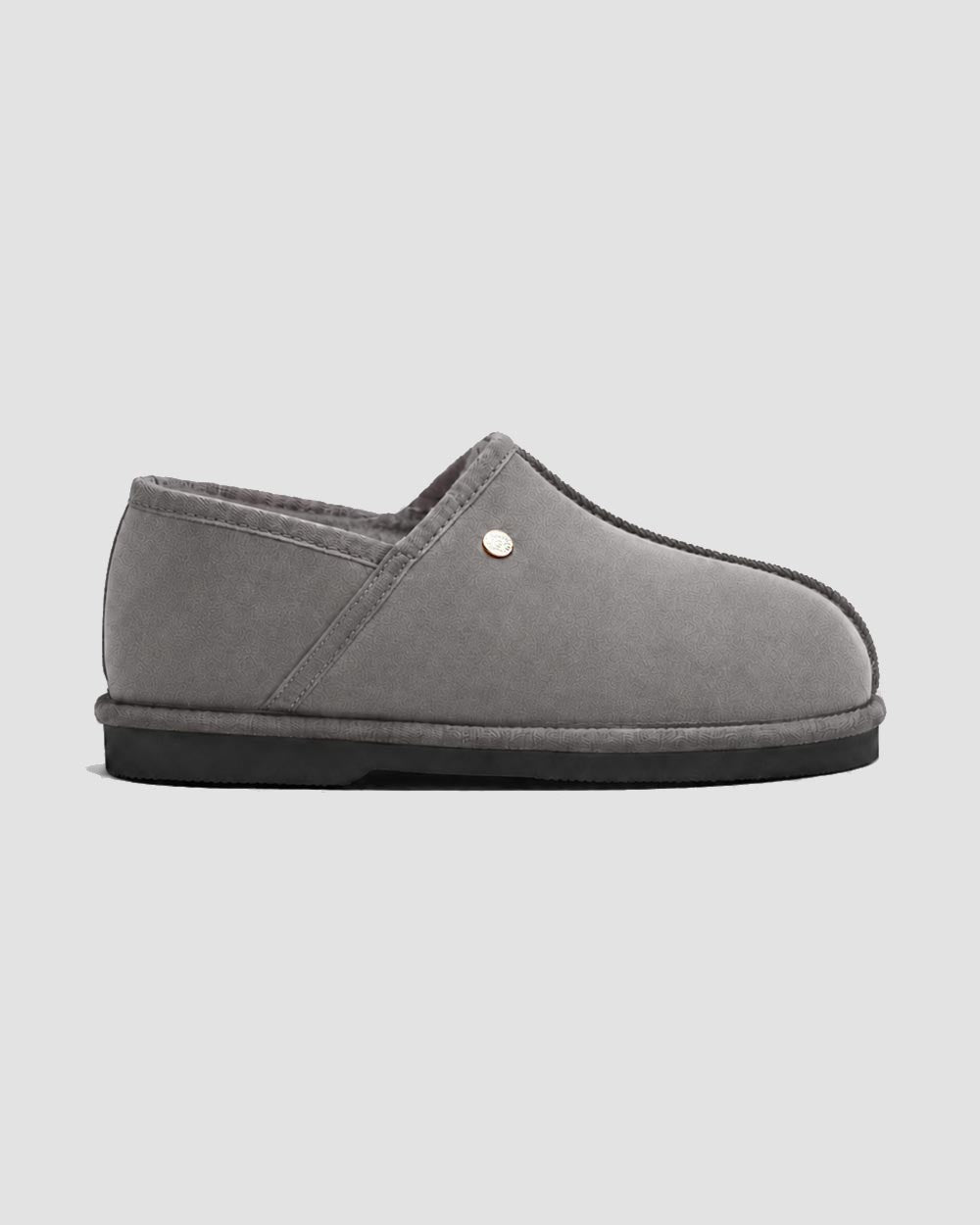 sheepskin slippers grey side