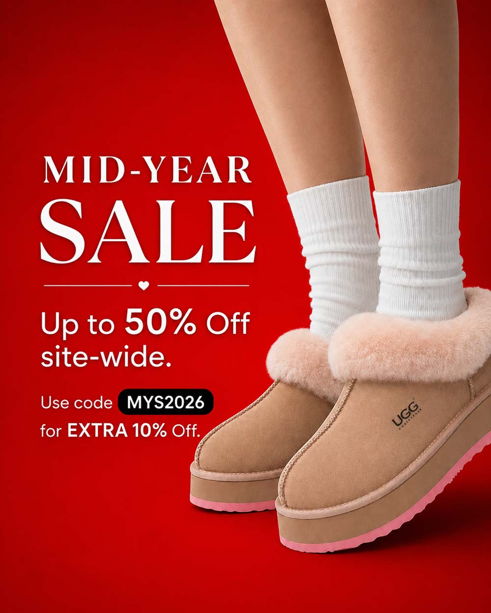 uggs mid-year sale 2026 banner