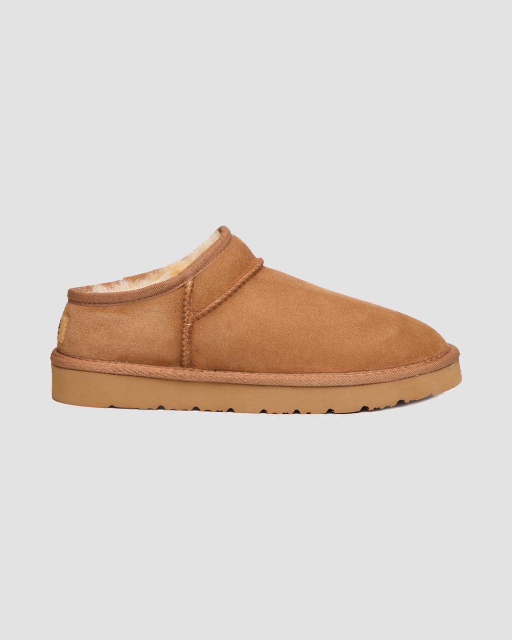 ultra mini ugg slipper chestnut side
