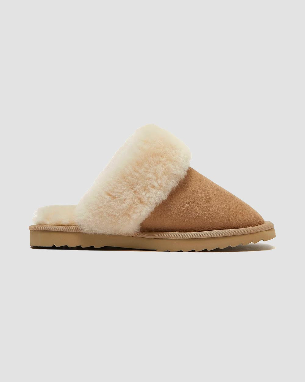 womens classic scuff chestnut side